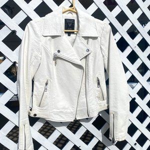 White Leather GUESS Jacket